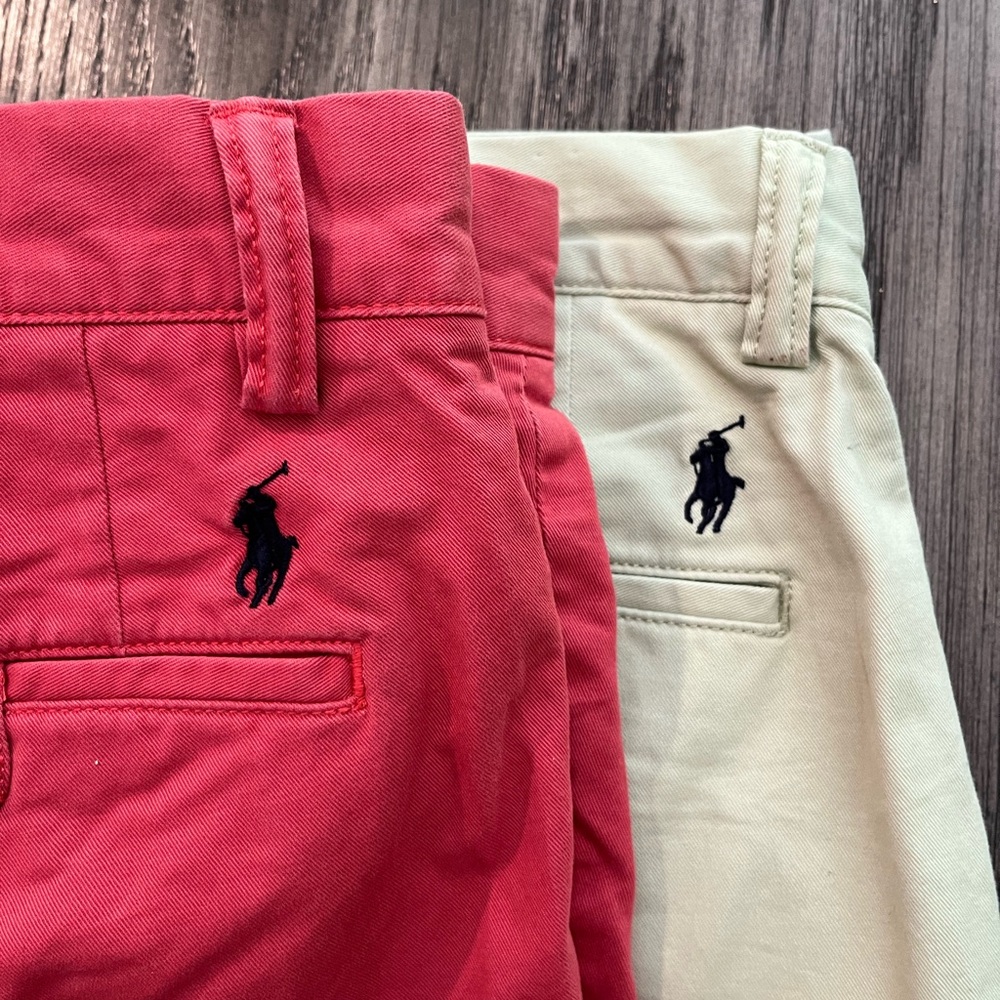 2 Pair of Polo Ralph Lauren Stretch Classic Fit Chino Shorts sz 35!